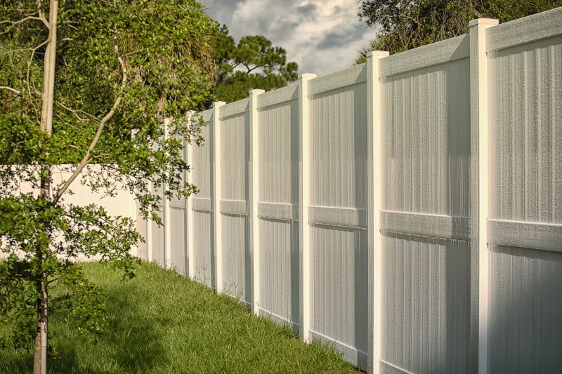 Vinyl Fence with Landscaping
